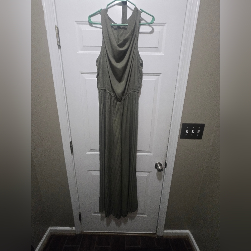 Elegant Olive Green Jumpsuit